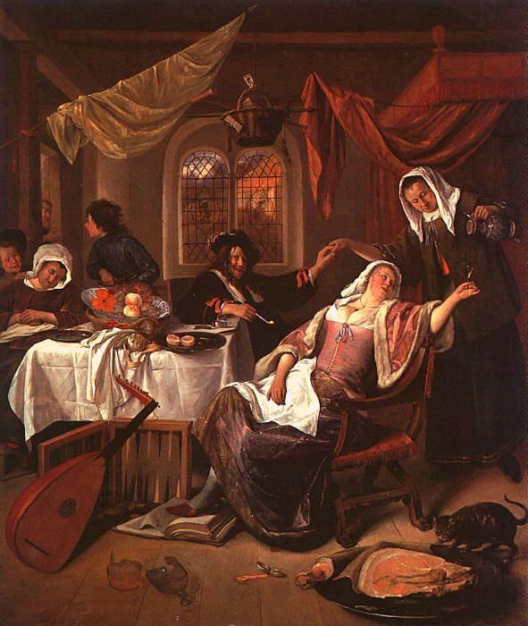Jan Steen The Dissolute Household oil painting image